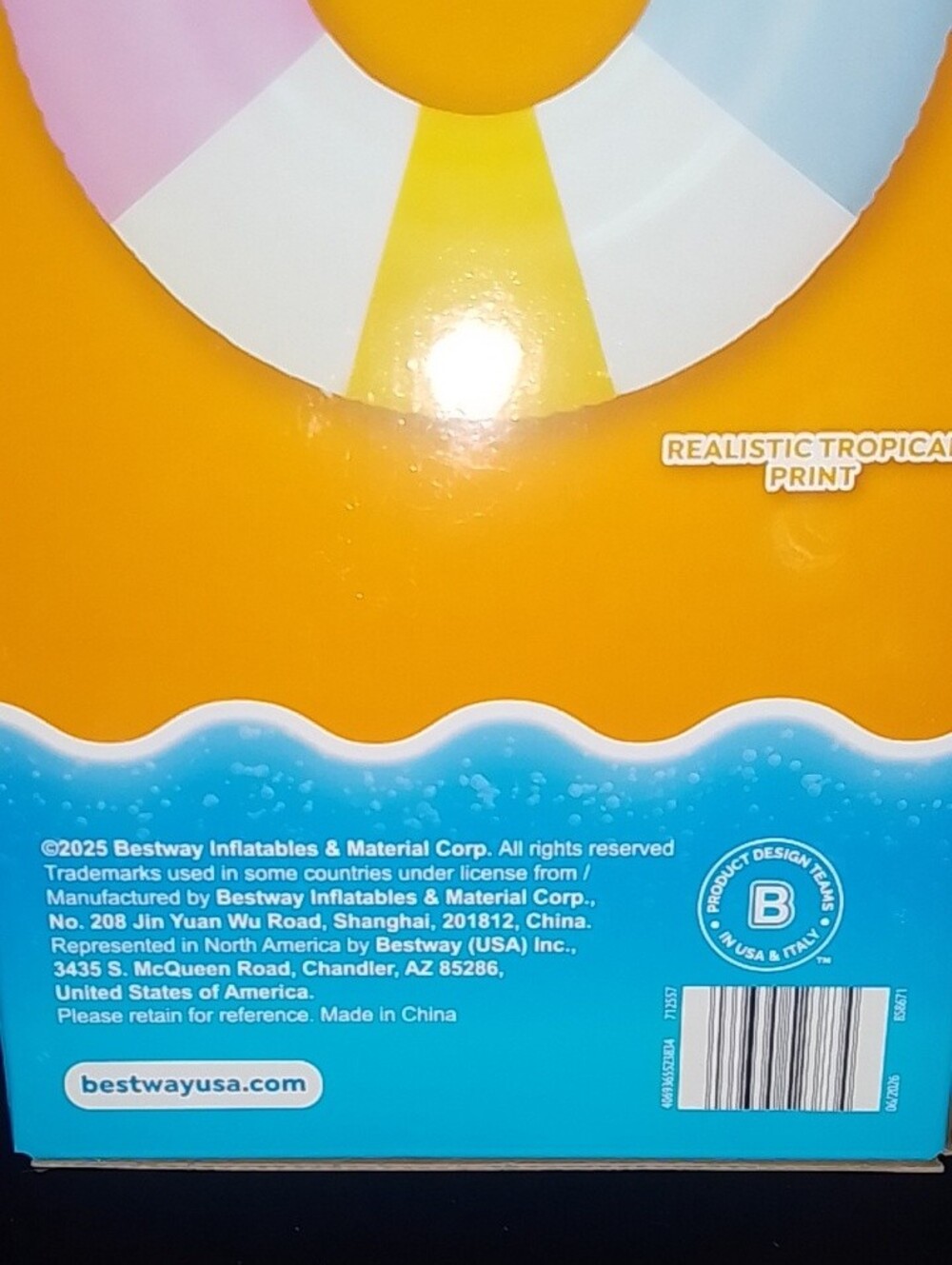 H2O Go! Multicolor One Swim Tube - Inflatable Pool Float - Picture 5 of 5